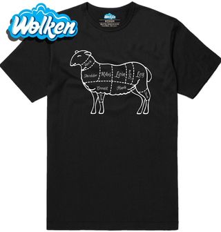 Pánské tričko Části jehněčího masa Lamb Meat Cuts.jpg
