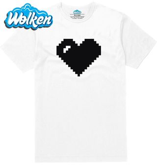 Pánské tričko   Pixelové Černobílé Srdce Heart.jpg
