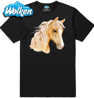 Pánské tričko Pohled Zlatého koně Palomino Horse.jpg