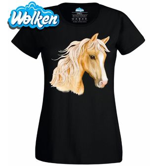 Dámské tričko Pohled Zlatého koně Palomino Horse.jpg