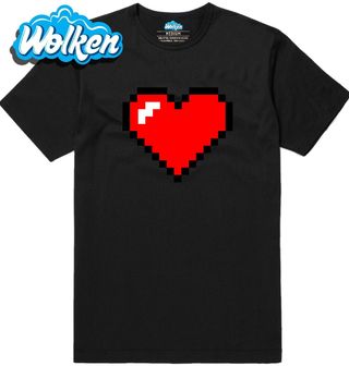 Pánské tričko Pixelové Červené Srdce Heart.jpg