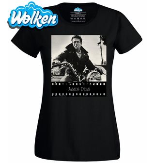 Dámské tričko James Dean na motorce.jpg