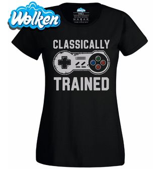 Dámské tričko Klasicky Vytrénován Classically Trained Retro Gamer.jpg