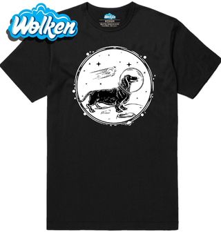 Pánské tričko Jezevčík na Měsíci Dachshund in Space.jpg