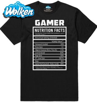 Pánské tričko Nutriční Hodnoty Hráče Gamer Nutrition Facts.jpg