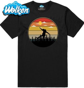 Pánské tričko Dobrodružství při západu slunce Man Hiking Retro.jpg