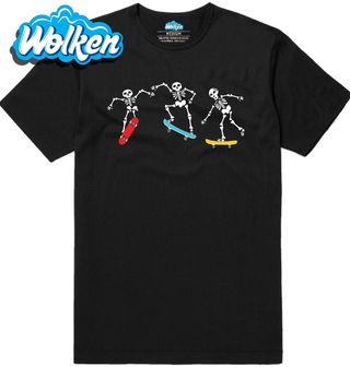 Pánské tričko Tři Kostlivci Skateboard Skeletons.jpg