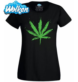 Dámské tričko List Marihuany Cannabis Leaf.jpg