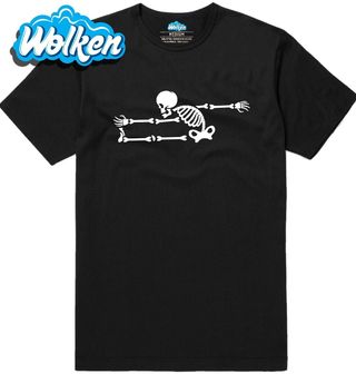 Pánské tričko Protahující se kostlivec Stretching Skeleton.jpg