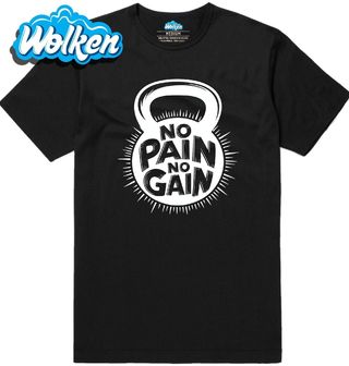 Pánské tričko No Pain No Gain Kettlebell.jpg