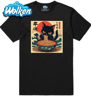 Pánské tričko Černá Kočka a Japonský Ramen.jpg