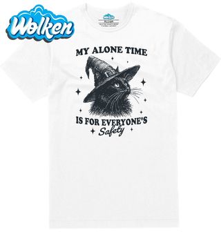 Pánské tričko  Kočka Čarodějnice My Alone Time Is for Everyone’s Safety.jpg