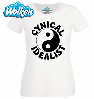 Dámské tričko   Jin a Jang Cynický Idealista Yin Yang Cynical Idealist.jpg