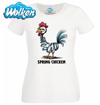 Dámské tričko  Kohout na Pružině Spring Chicken.jpg