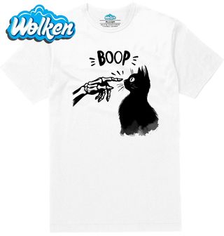 Pánské tričko Černá Kočka a Ruka Kostlivce Boop.jpg