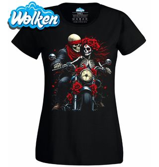 Dámské tričko Kostlivec Motorkářská Láska Biker.jpg