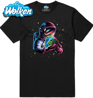 Pánské tričko Planeta Země v Dlaních Astronauta.jpg
