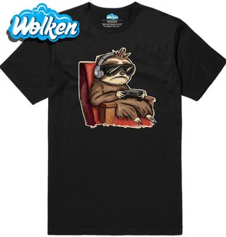 Pánské tričkoHráč Lenochod Gamer Sloth.jpg