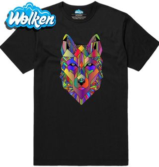 Pánské tričko Barevná Duše Vlka Geometric Wolf.jpg