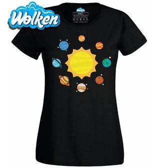 Dámské tričko Malovaná Sluneční Soustava Solar System.jpg