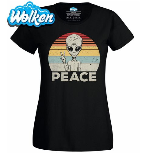 Obrázek produktu Dámské tričko Mimozemšťan v Míru Retro Peace 