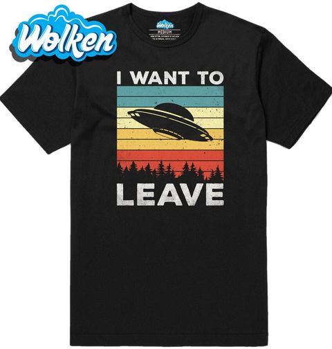 Obrázek produktu Pánské tričko Chci Zmizet I Want To Leave Retro UFO