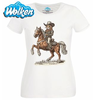 Dámské tričko Kovboj Kocour v Botách na Koni.jpg
