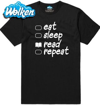 Pánské tričko Jez Spi Čti Zopakuj Eat Sleep Read Repeat.jpg