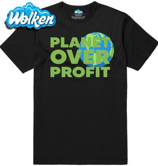 Pánské tričko Planeta před ziskem Planet Over Profit.jpg