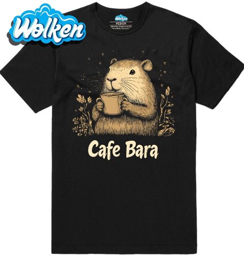 Obrázek produktu Pánské tričko Kapybara s kávou CafeBara
