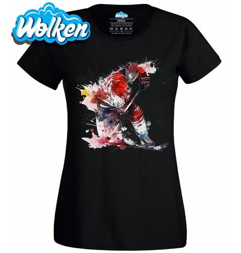 Obrázek produktu Dámské tričko Hokejista v Akci Watercolor Hockey Player
