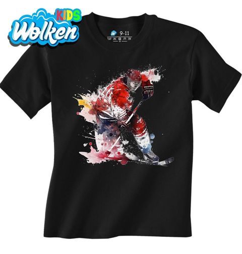 Obrázek produktu Dětské tričko Hokejista v Akci Watercolor Hockey Player