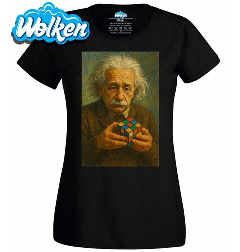 Obrázek produktu Dámské tričko Albert Einstein a Rubikova kostka