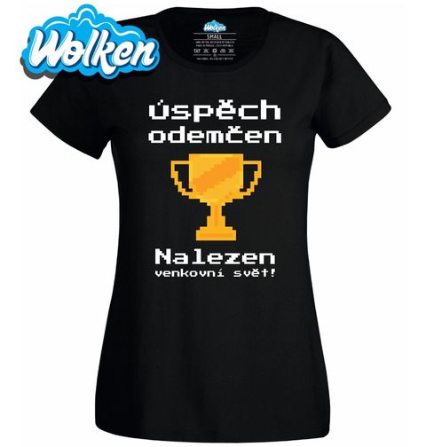Obrázek produktu Dámské tričko Herní Trofej: Nalezen venkovní svět!