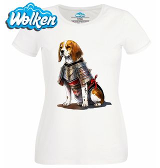 Dámské tričko  Pes Beagle v Samurajské Zbroji.jpg