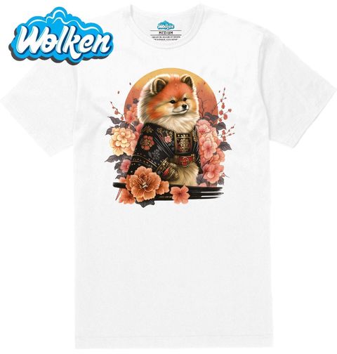 Obrázek produktu Pánské tričko Pes Samuraj Pomeranian v Kimonu