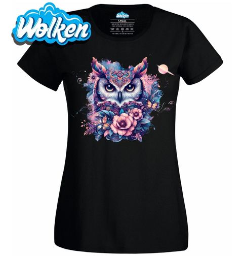 Obrázek produktu Dámské tričko Galaktická Sova Boho