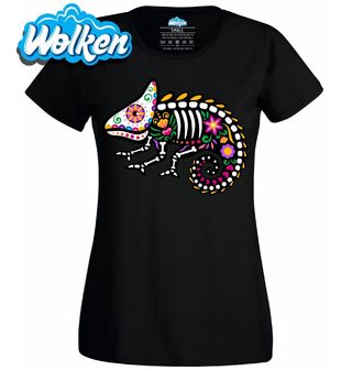 Dámské tričko Mexická Kostra Chameleona.jpg
