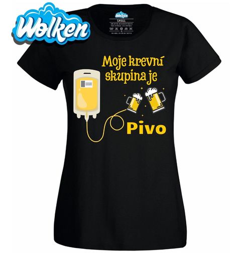 Obrázek produktu Dámské tričko Moje krevní skupina je pivo