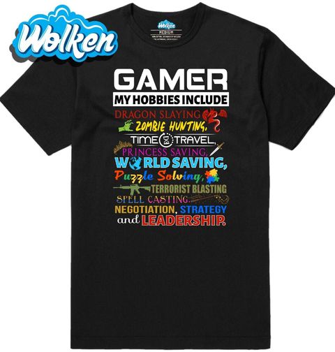 Obrázek produktu Pánské tričko Jsem Gamer! Mezi mé koníčky patří...