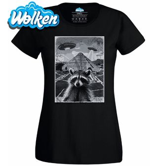 Dámské tričko Mýval a Tajemství Pyramid.jpg