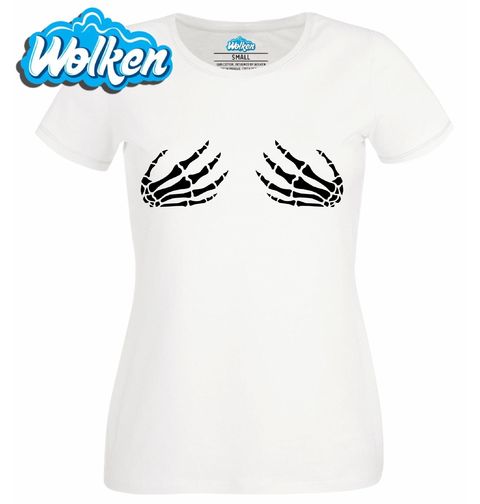 Obrázek produktu Dámské tričko Černobílý Kostlivec Prsa Boobs