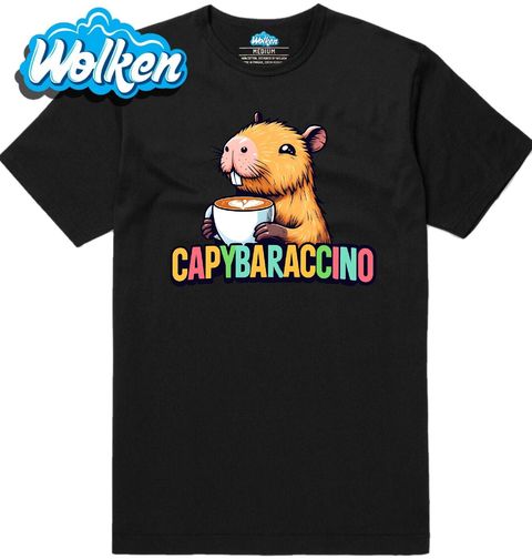 Obrázek produktu Pánské tričko Kapybara s kávou Capybaraccino