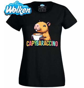 Dámské tričko Kapybara s kávou Capybaraccino.jpg