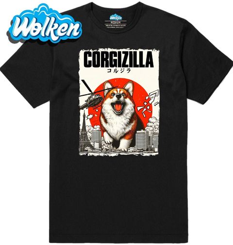 Obrázek produktu Pánské tričko Japonská Corgizilla útočí Godzilla
