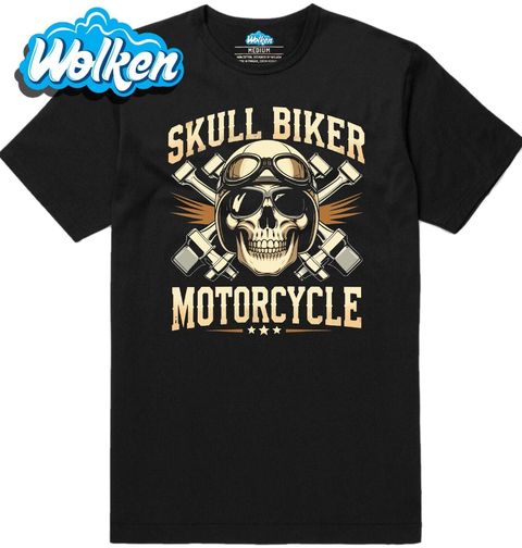Obrázek produktu Pánské tričko Motorkářská lebka Skull Biker Motorcycle