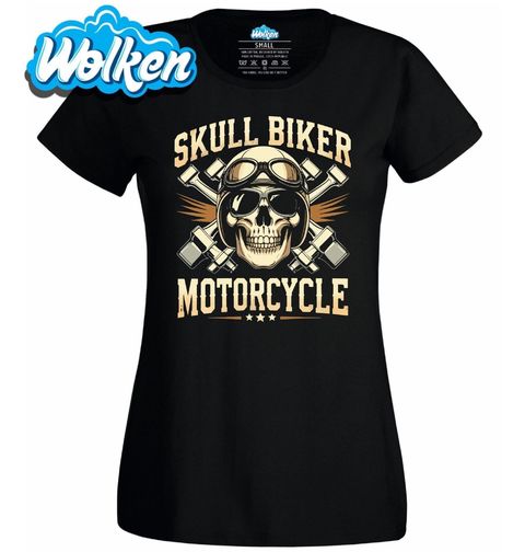 Obrázek produktu Dámské tričko Motorkářská lebka Skull Biker Motorcycle