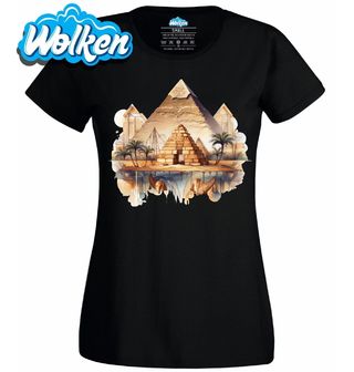 Dámské tričko Pyramida Zrcadlení Egypta.jpg