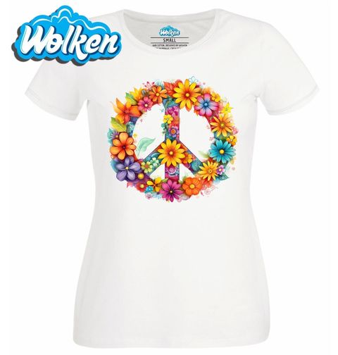 Obrázek produktu Dámské tričko Květinový Mír Peace Flowers