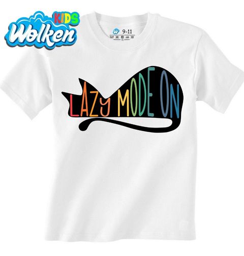 Obrázek produktu Dětské tričko Líná kočka Lazy Mode On